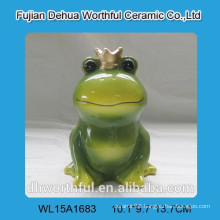 Female frog money box with imperial crown